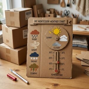 How to Build a Beautiful Montessori Weather Chart Using Only Old Shipping Boxes
