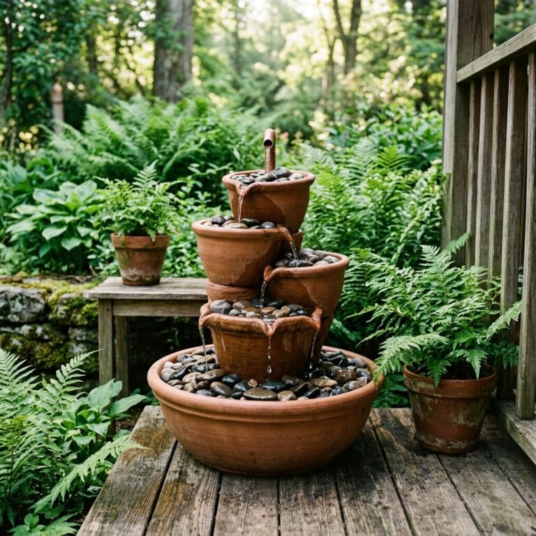 How to Build a DIY Dollar Store Clay Pot Fountain for under $15
