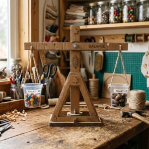 How to Build a Genius DIY Cardboard Balancing Scale for Montessori Math Practice