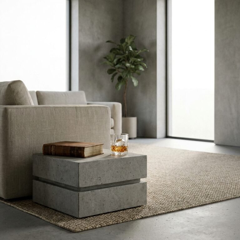 How to Build a Modern DIY Concrete Block Side Table for Under $10!