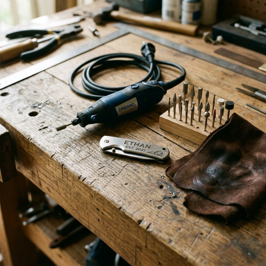How to Easily Engrave Pocket Knives at Home for the Ultimate High-End Groomsmen Gift