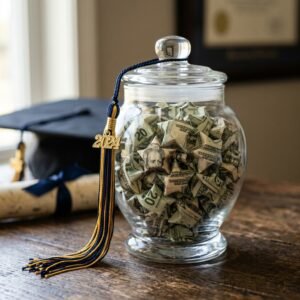 How to Fold a 3D Money Origami Lucky Star for a High-Value Graduation Gift!