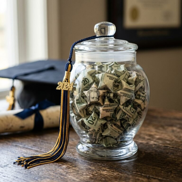 How to Fold a 3D Money Origami Lucky Star for a High-Value Graduation Gift!