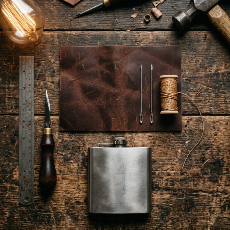 How To Make A DIY Leather Wrapped Flask That Outclasses Any Store-Bought Gift!
