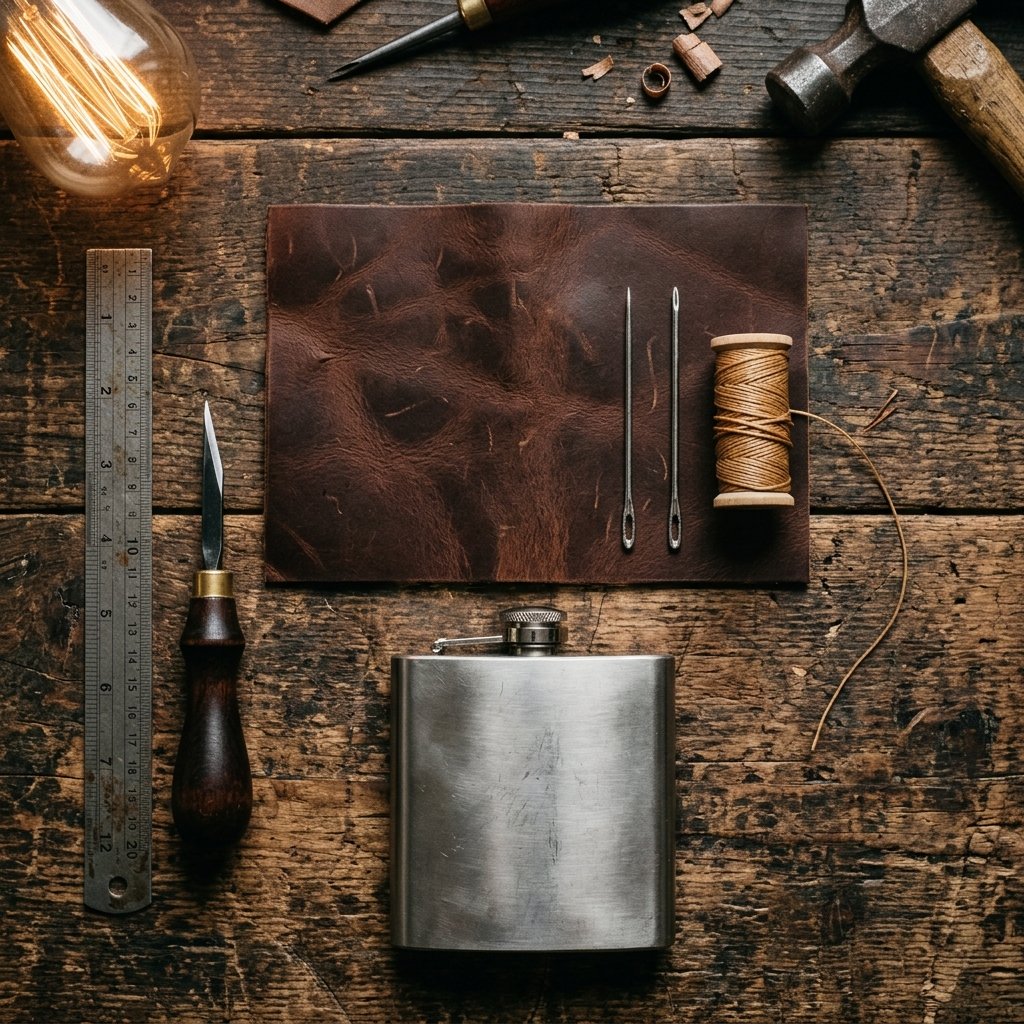 How To Make A DIY Leather Wrapped Flask That Outclasses Any Store-Bought Gift!