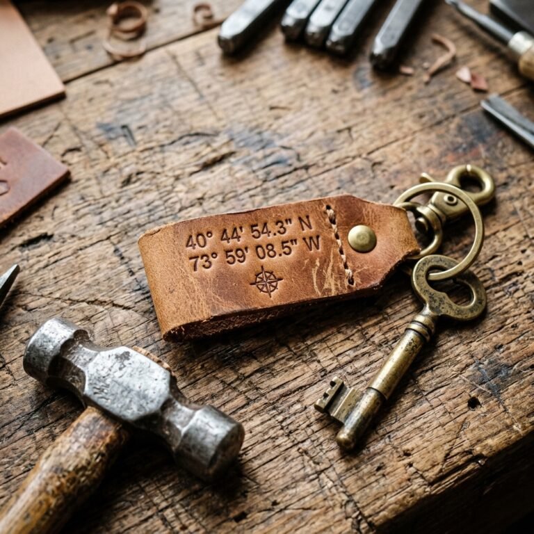 How to Make a Stunning DIY Leather Coordinates Keychain They'll Treasure Forever