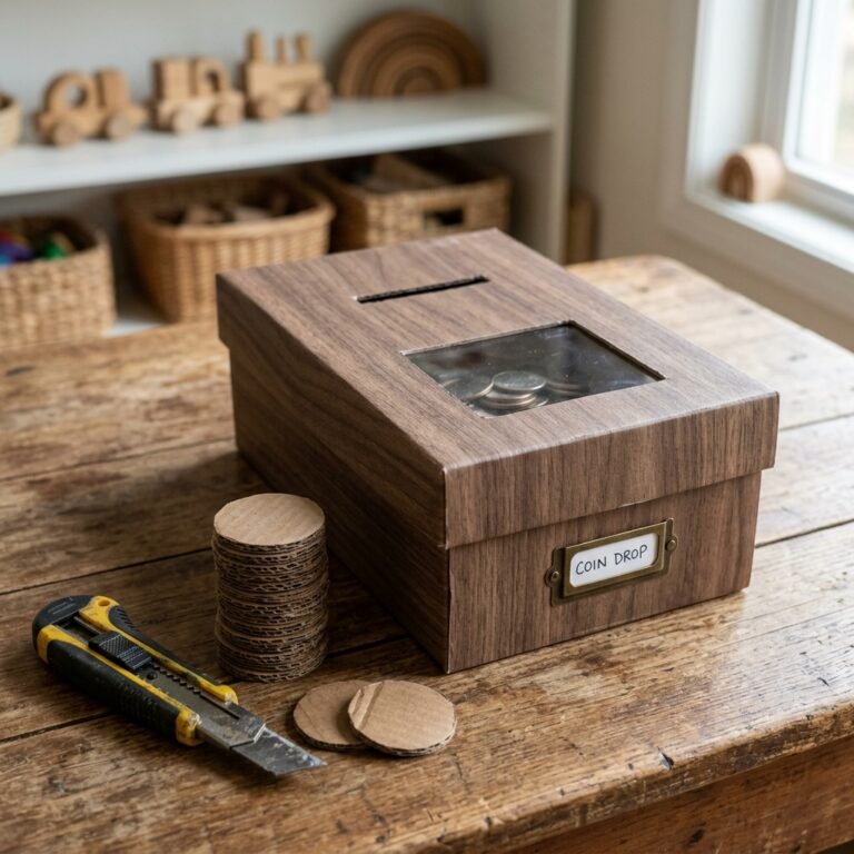 How to Make an Indestructible Montessori Coin Drop Box From a Shoe Box