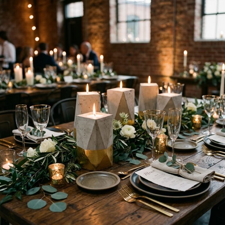 How to Make High-End Gold Dipped Cement Centerpieces for Literal Pennies