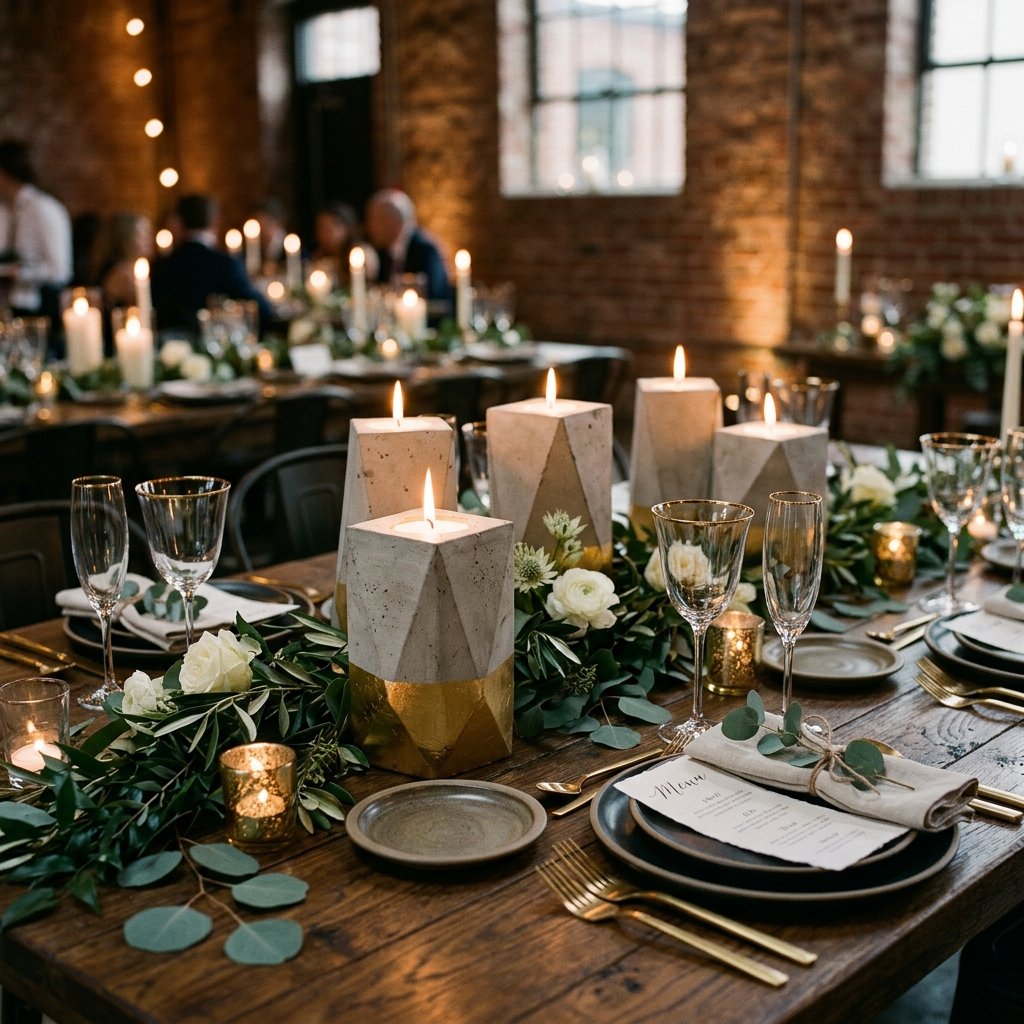 How to Make High-End Gold Dipped Cement Centerpieces for Literal Pennies