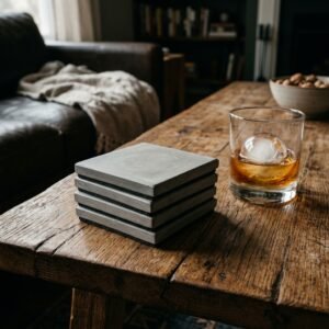 How to Make Luxury DIY Concrete Drink Coasters That Men Actually Love