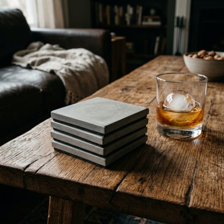 How to Make Luxury DIY Concrete Drink Coasters That Men Actually Love
