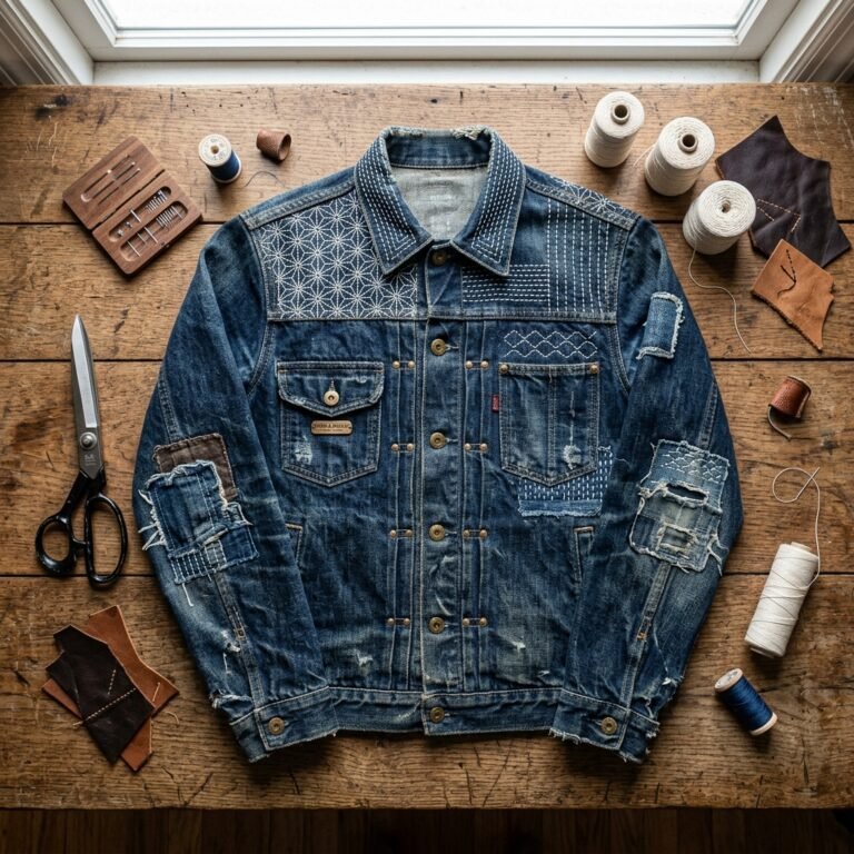 How To Turn A Boring Thrifted Denim Jacket Into A High-End Designer Masterpiece On A Dime!