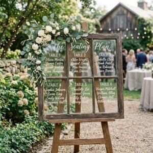 How to Turn a Dirty Thrifted Window Into a High-End Wedding Seating Chart!
