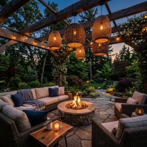 How to Turn Cheap Dollar Tree Bamboo Baskets Into Stunning Patio String Lights