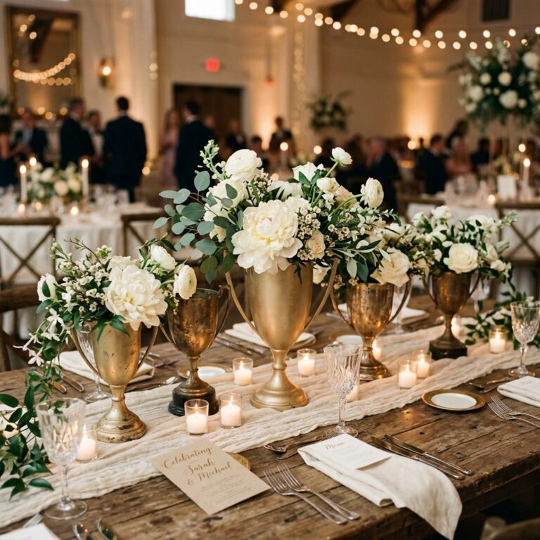 How to Turn Thrifted Trophy Cups Into High-End Wedding Centerpieces for Almost Nothing!