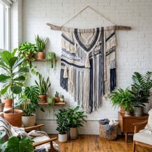 How to Weave a Gorgeous Boho Wall Tapestry Using Only Old T-Shirts