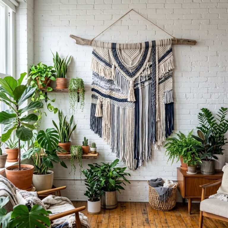 How to Weave a Gorgeous Boho Wall Tapestry Using Only Old T-Shirts