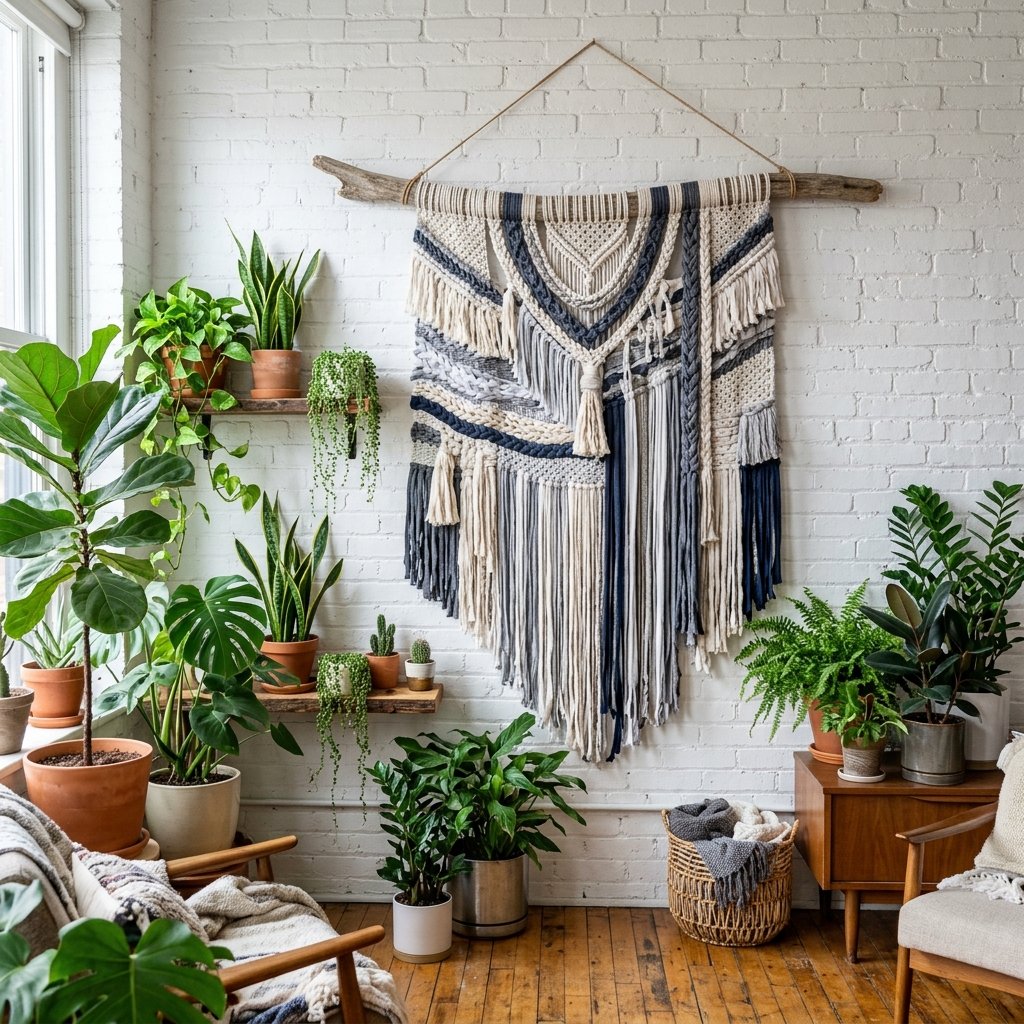 How to Weave a Gorgeous Boho Wall Tapestry Using Only Old T-Shirts