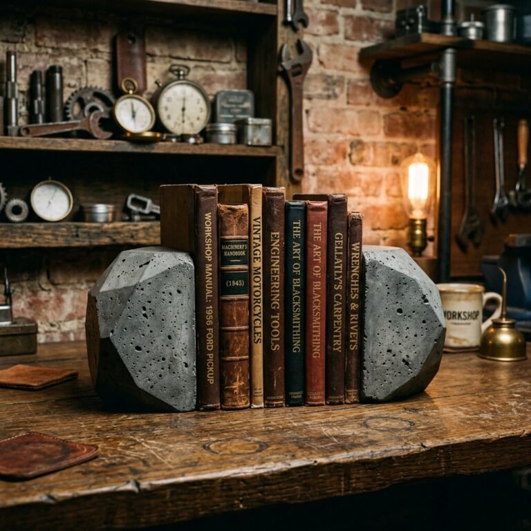 Industrial Chic: How to Make DIY Concrete Bookends for the Ultimate Man Cave Decor