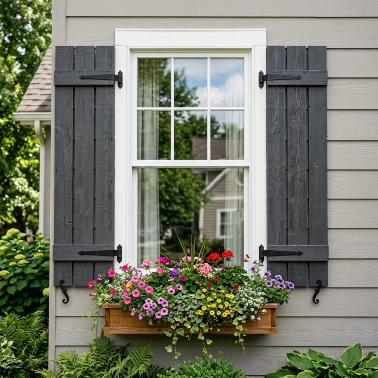 Instantly Boost Curb Appeal! Easy DIY Dollar Tree Fake Shutters for Under $20!