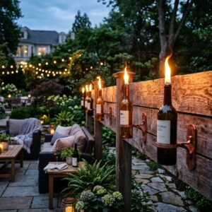 Keep Bugs Away in Style: How to Make Upcycled Wine Bottle Citronella Candles