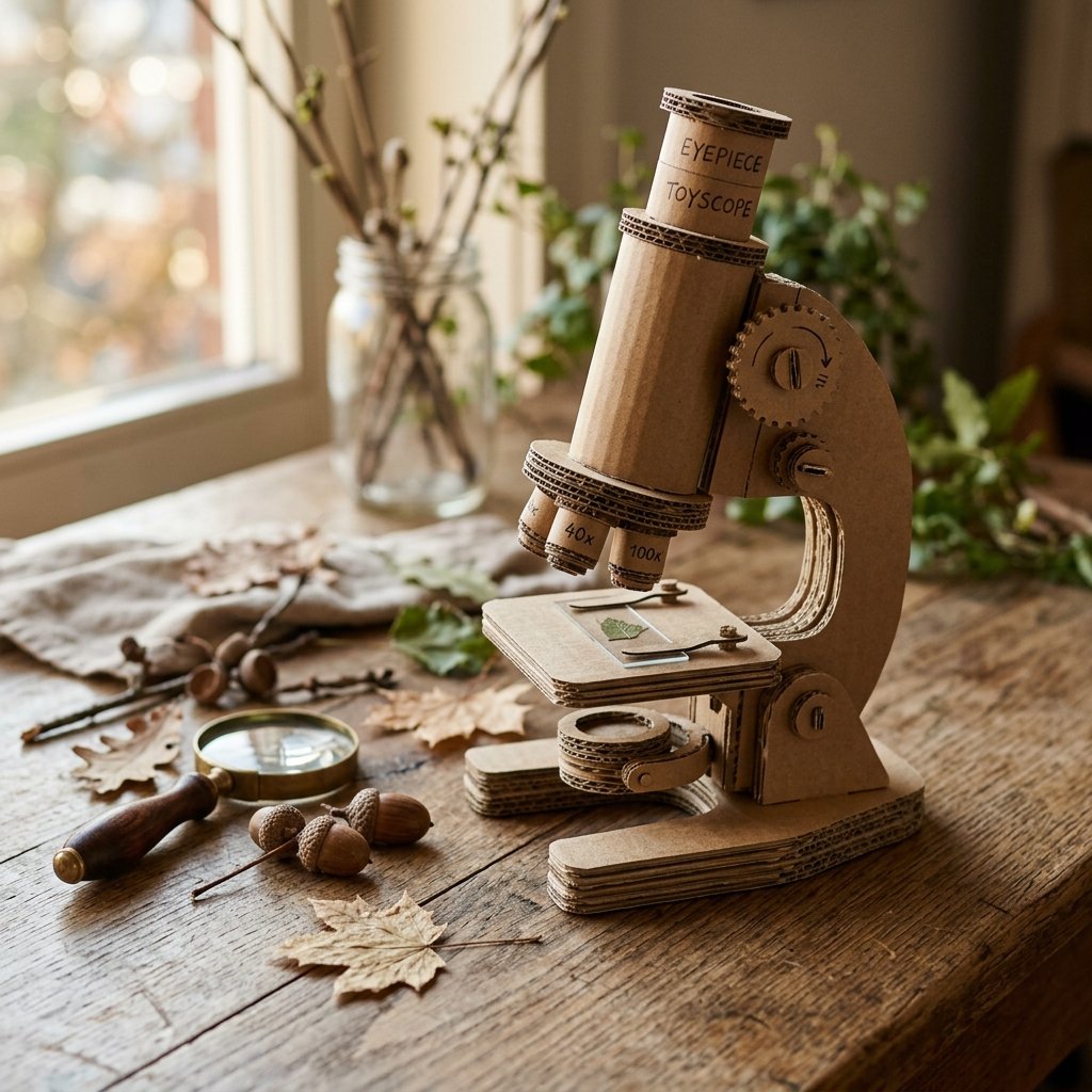 Keep Toddlers Busy for Hours! This Genius DIY Cardboard Play Microscope is Montessori Approved