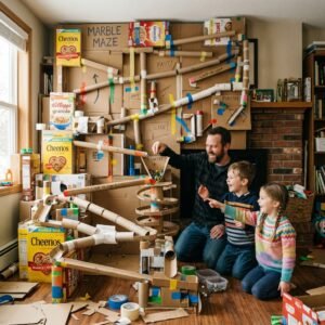 Keep Your Kids Busy for Hours with This Epic DIY Cardboard Marble Run