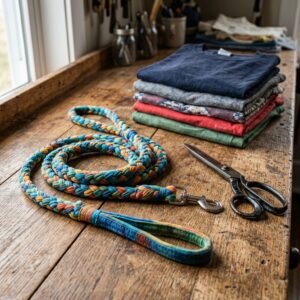 Keep Your Pup Stylish! This 10-Minute DIY T-Shirt Yarn Dog Leash Is Indestructible and Free