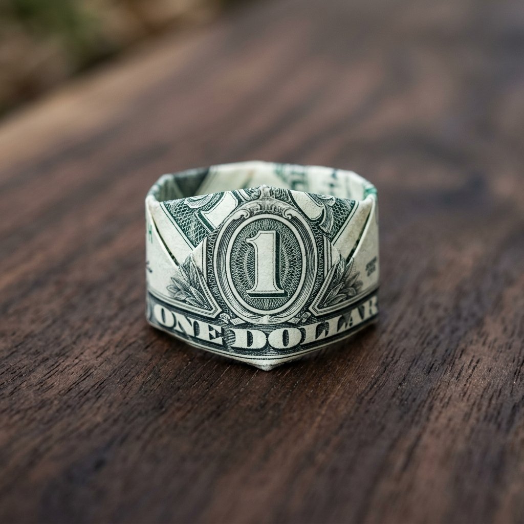 Learn How to Fold a 1-Dollar Money Origami Ring in Less Than 3 Minutes!