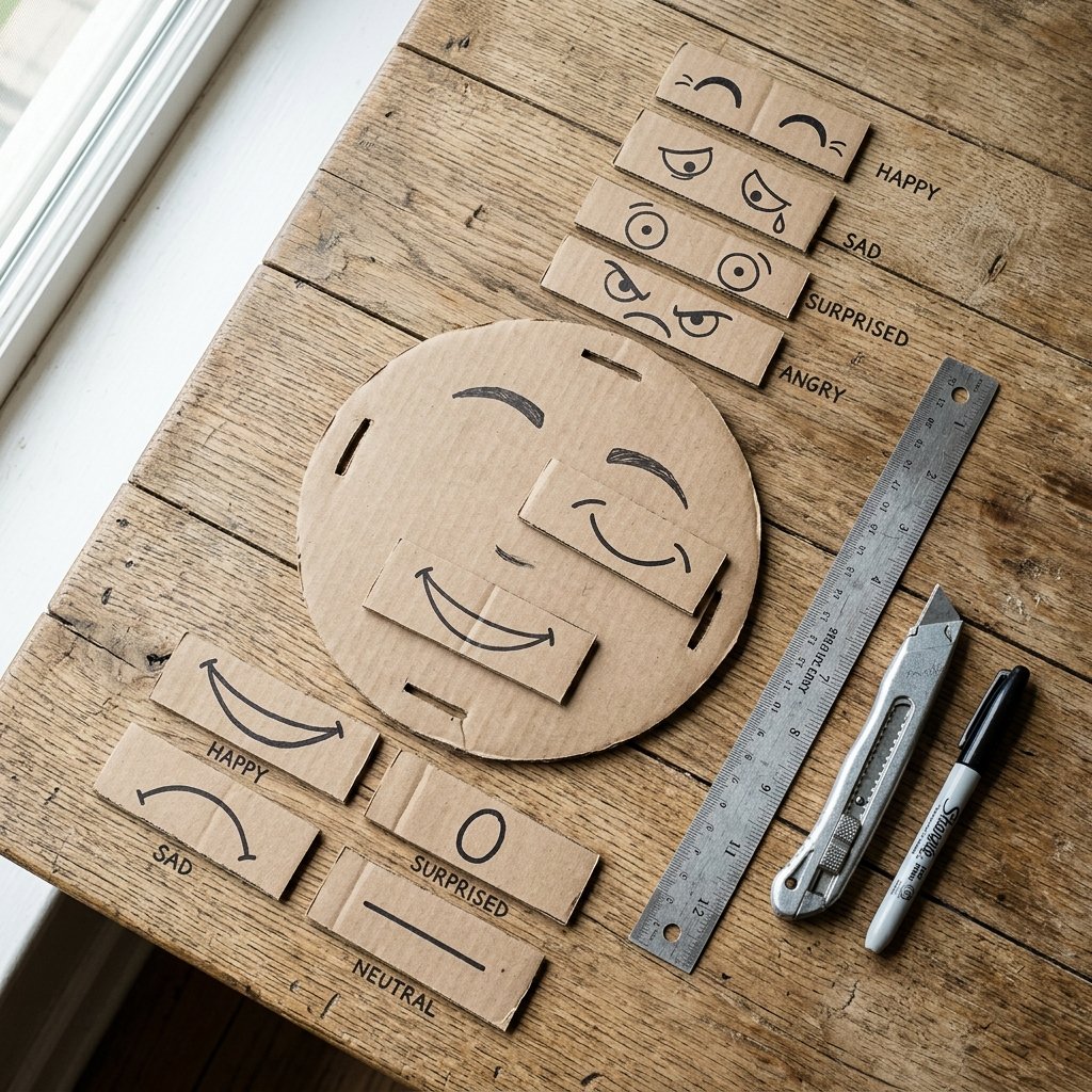 Montessori at Home: How to Make a DIY Cardboard Emotion Matching Face Set for Toddlers