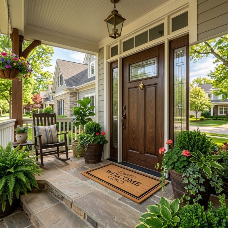 Neighbors Will Do A Double Take! The Secret Technique To Paint A Metal Door To Look Like Expensive Wood