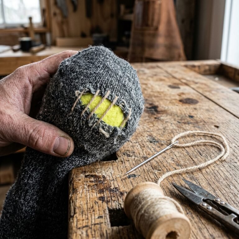 No Darning Mushroom? How To Darn Socks With A Tennis Ball Like An Absolute Pro!