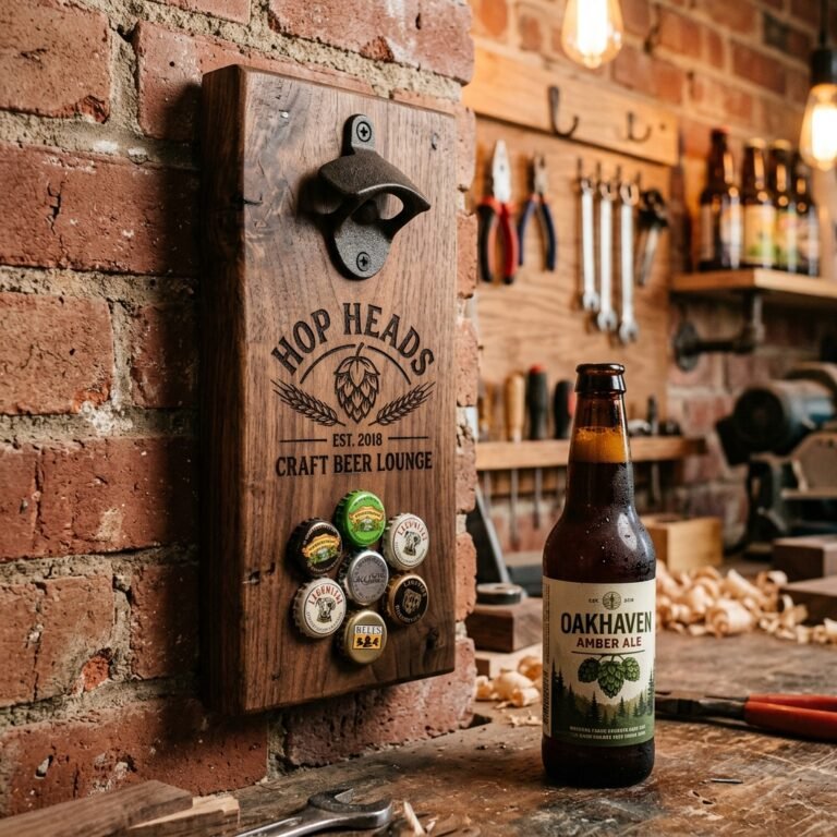 No One Will Believe You Made This: DIY Personalized Wood Wall Mount Bottle Opener for Under $5!