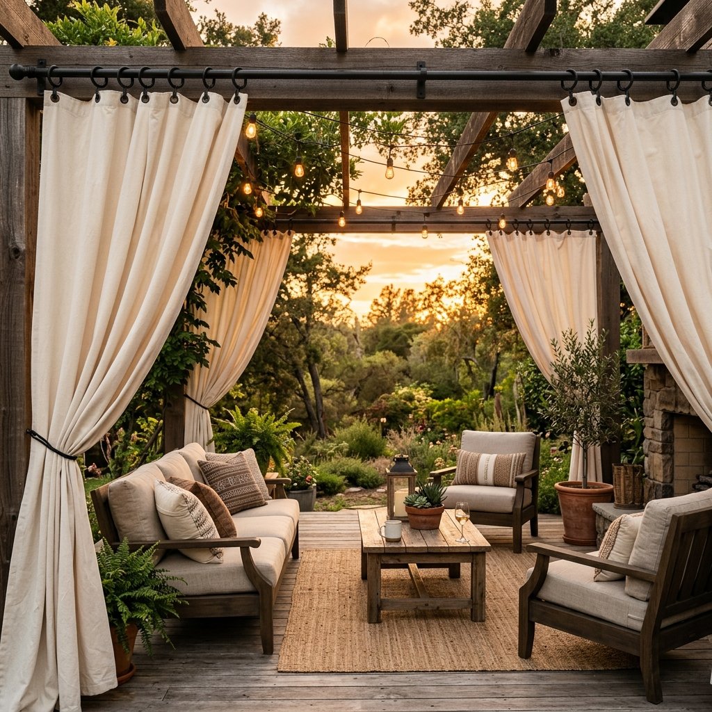 No-Sew Porch Hack: How to Make Gorgeous DIY Outdoor Curtains Using Cheap Painter's Drop Cloths