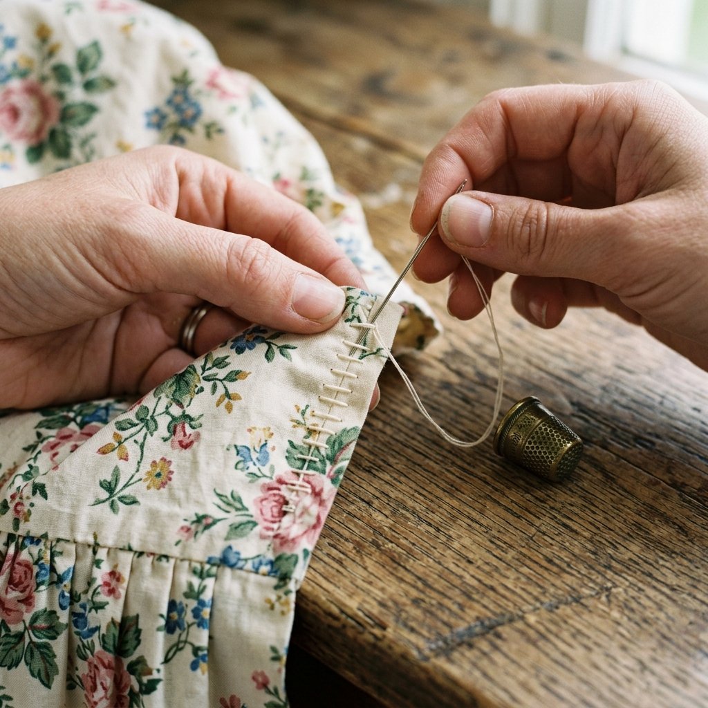 No Sewing Machine? How to Mend a Torn Seam on a Dress by Hand in Under 10 Minutes