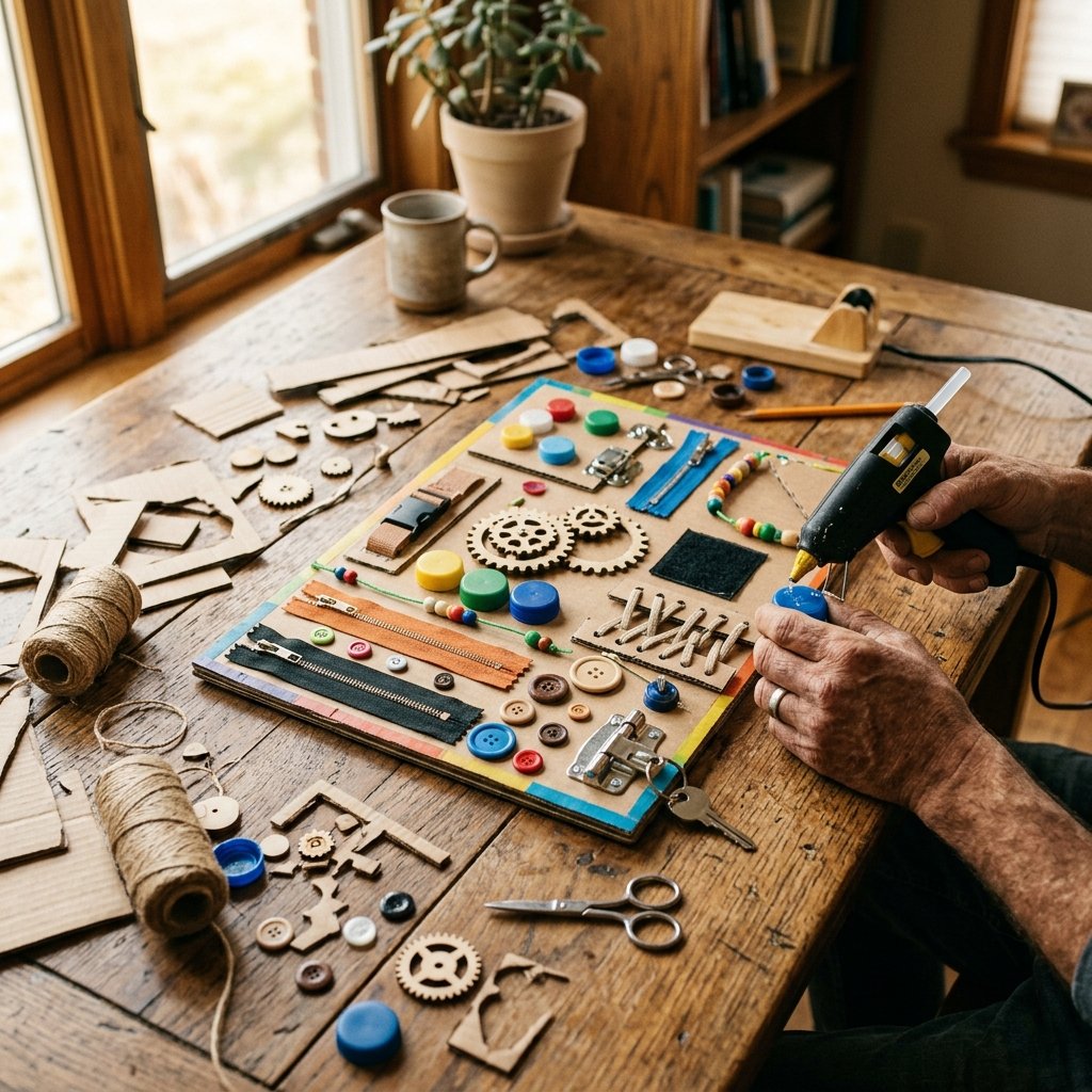 Parents Are Loving This! Build A Super Fun DIY Cardboard Busy Board For Under An Hour