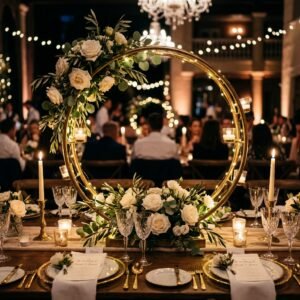 People Will Think You Spent Thousands on These DIY Brass Hoop Centerpieces!
