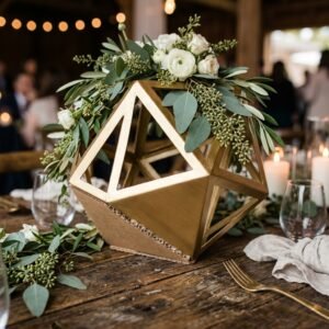 People Won't Believe It's Trash! How to Make High-End Geometric Cardboard Wedding Centerpieces