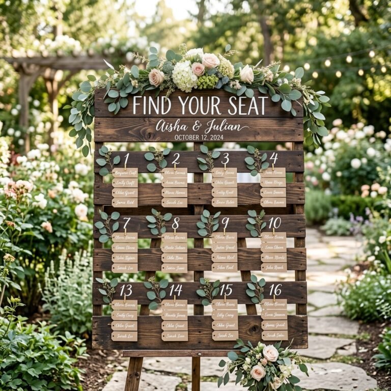 Save Hundreds! How to Turn a Simple Wooden Pallet Into a Stunning Wedding Seating Chart!