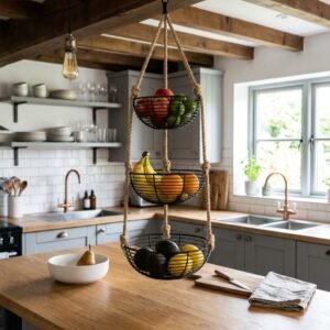 Save Kitchen Counter Space With This Easy DIY Hanging Fruit Basket Hack
