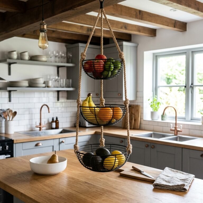 Save Kitchen Counter Space With This Easy DIY Hanging Fruit Basket Hack