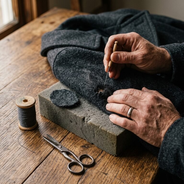 Save Your Favorite Coat! The Genius Trick to Patch a Hole in a Wool Coat Invisibly by Hand