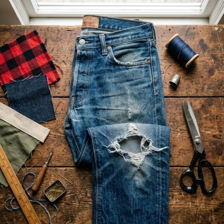 Save Your Favorite Denim! How To Patch Jeans From The Inside For A Super Cool Distressed Look