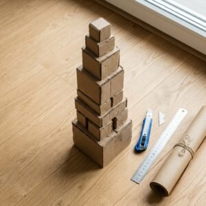 Save Your Money! How to Make DIY Cardboard Stacking Blocks for Montessori Play