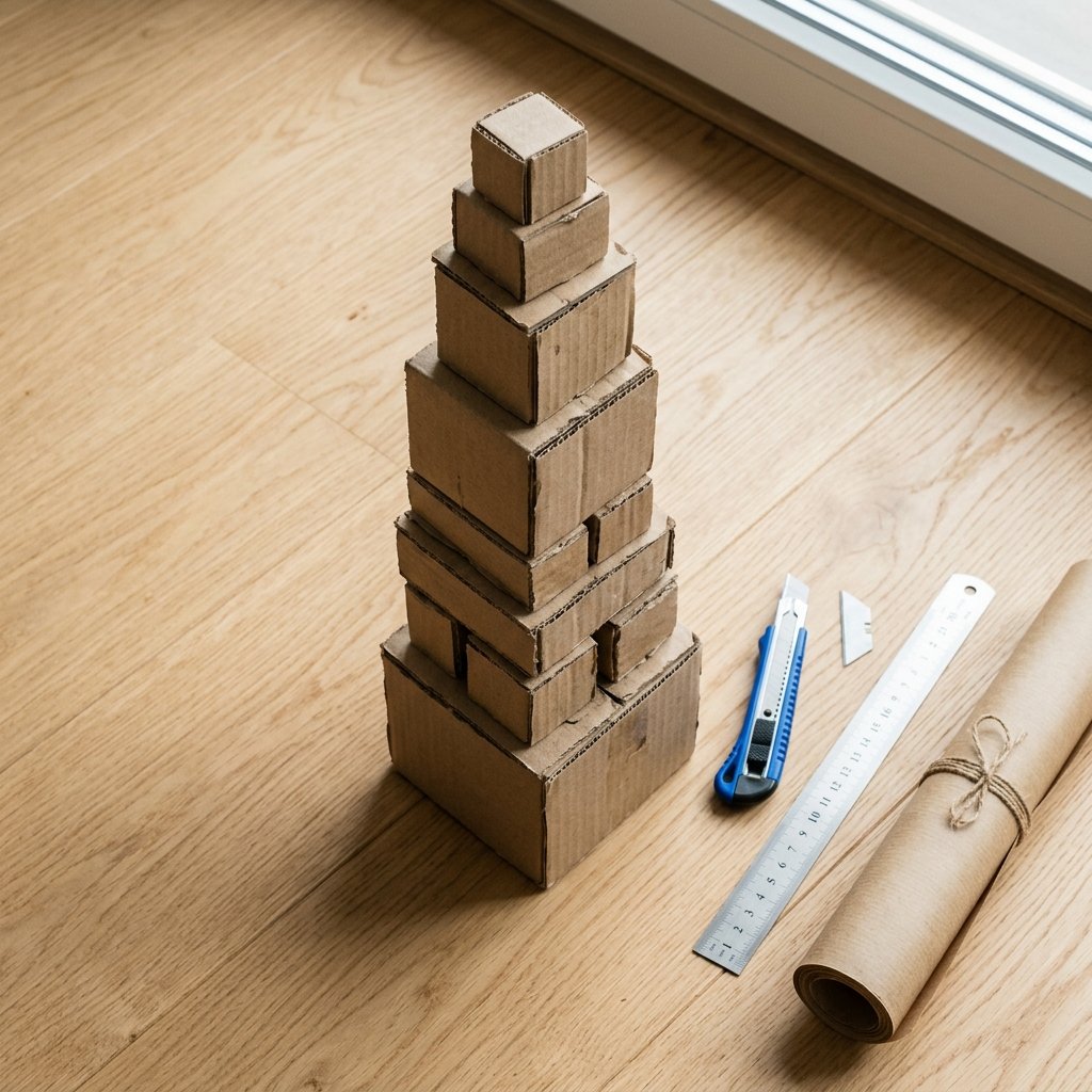 Save Your Money! How to Make DIY Cardboard Stacking Blocks for Montessori Play