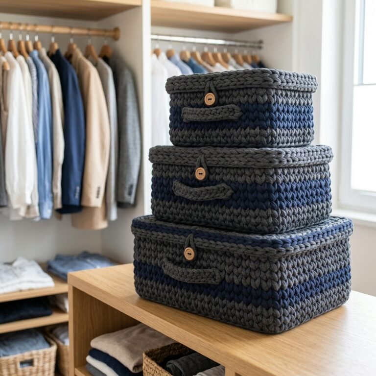 Say Goodbye to Closet Clutter with These Gorgeous DIY T-Shirt Yarn Storage Boxes!
