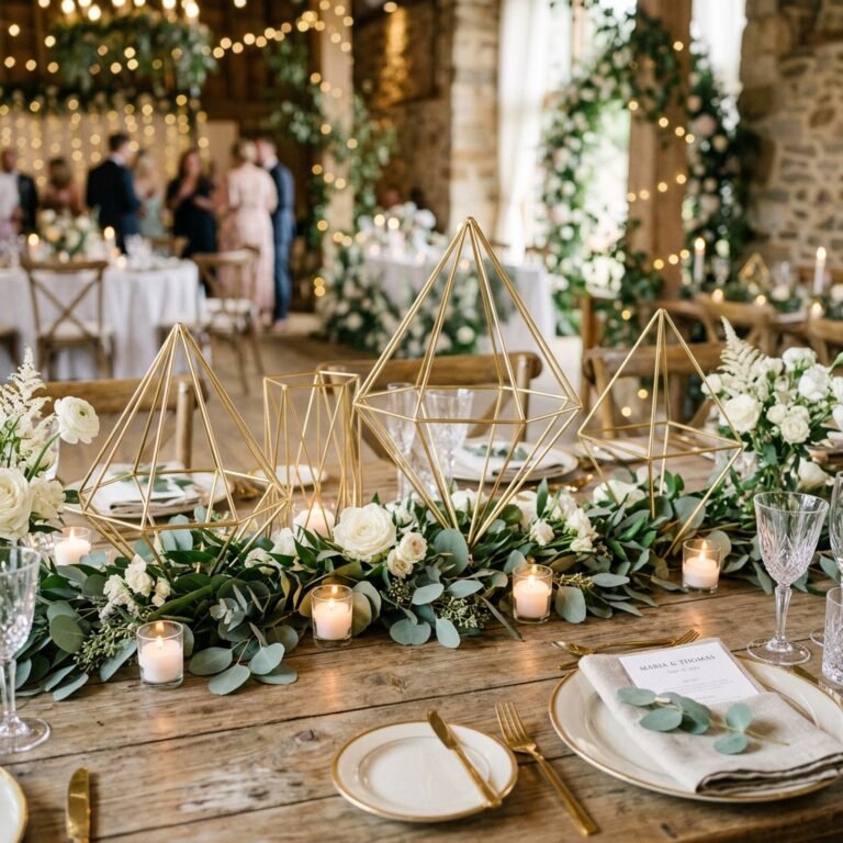 Secretly Cheap! How to Create Breath-Taking Geometric Brass Wedding Centerpieces on a Tiny Budget
