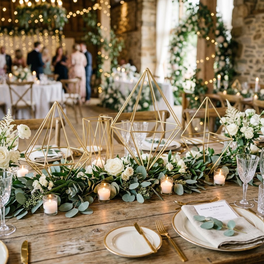 Secretly Cheap! How to Create Breath-Taking Geometric Brass Wedding Centerpieces on a Tiny Budget