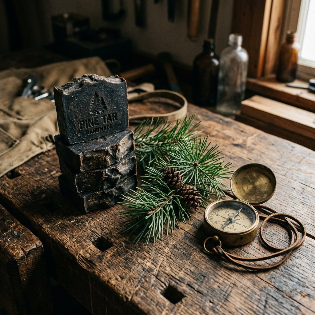 Smells Like Adventure! Easy DIY Pine Tar Soap Bar Recipe That Makes the Perfect Gift for Him