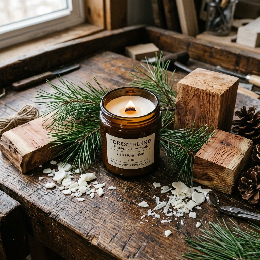 Smells Like Heaven! DIY Pine Scented Soy Candle for Men That He'll Actually Love